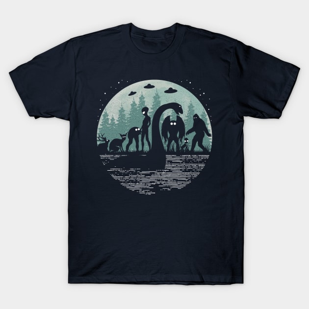 Cryptid Creatures T-Shirt by Tesszero